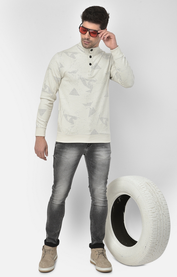 Crimsoune Club | Grey Printed Sweatshirts 2