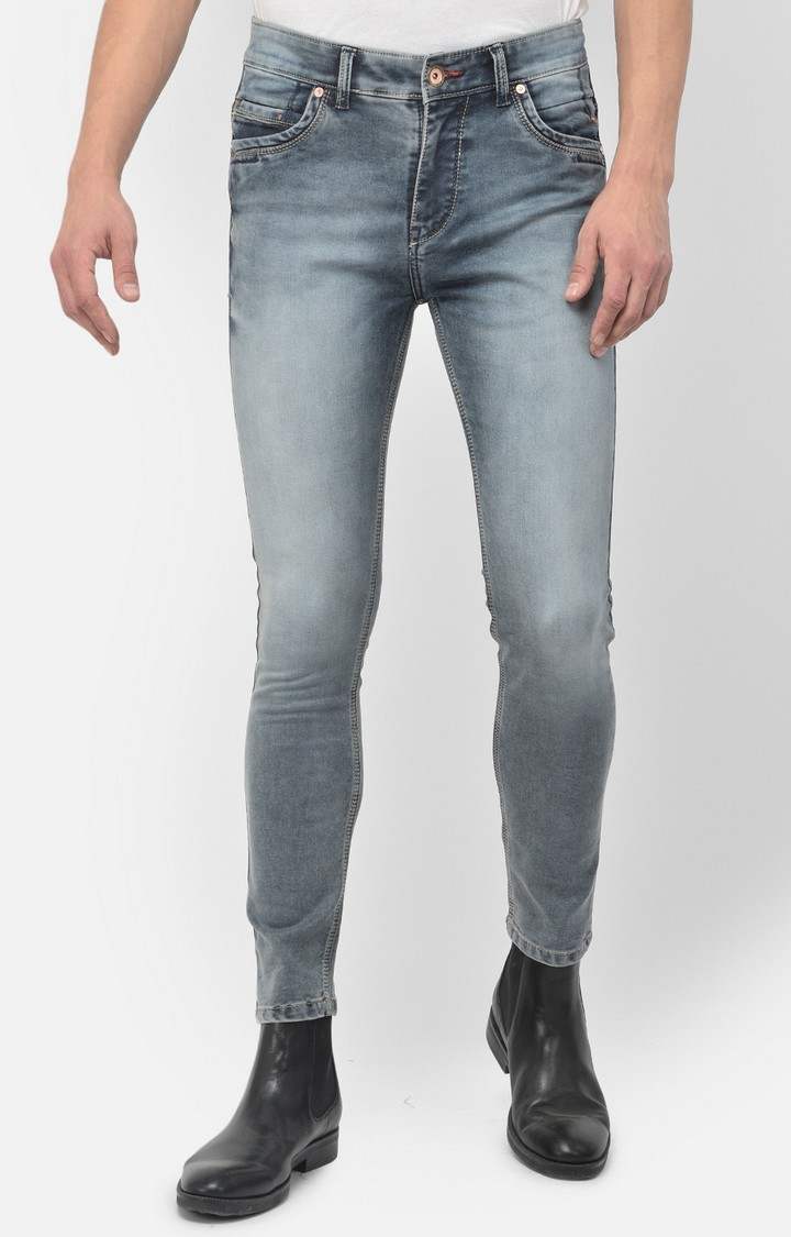 Blue Solid Jeans