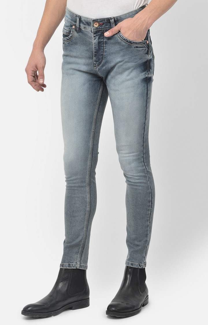Blue Solid Jeans