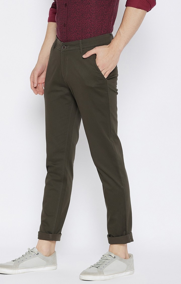 Crimsoune Club | Olive Solid Trousers 2