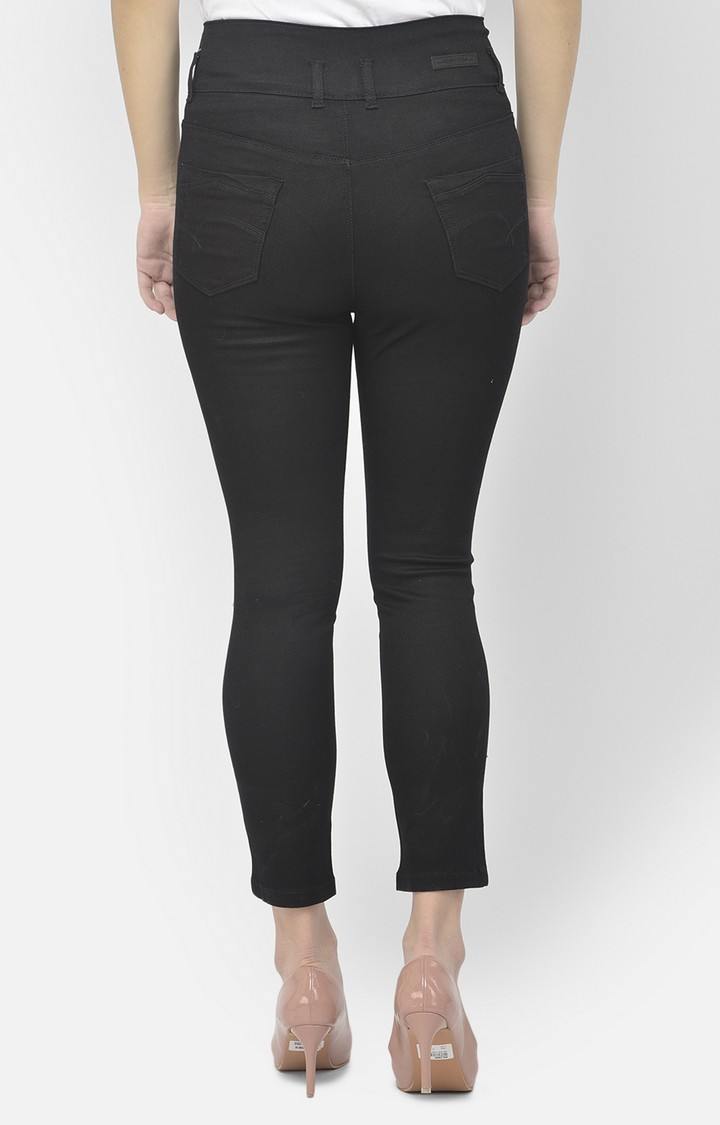 Black Solid Trackpants