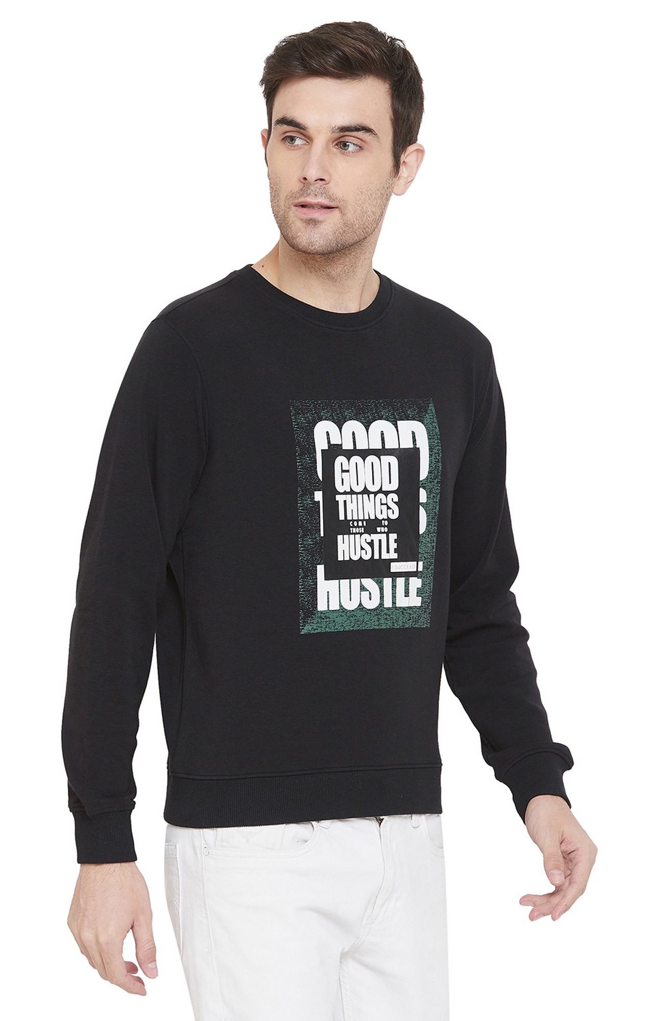 Black Printed Sweatshirts