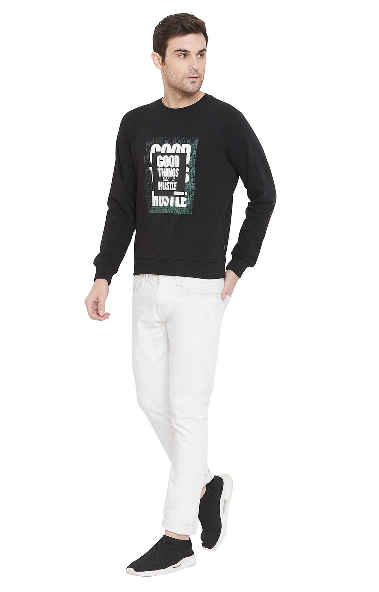 Black Printed Sweatshirts