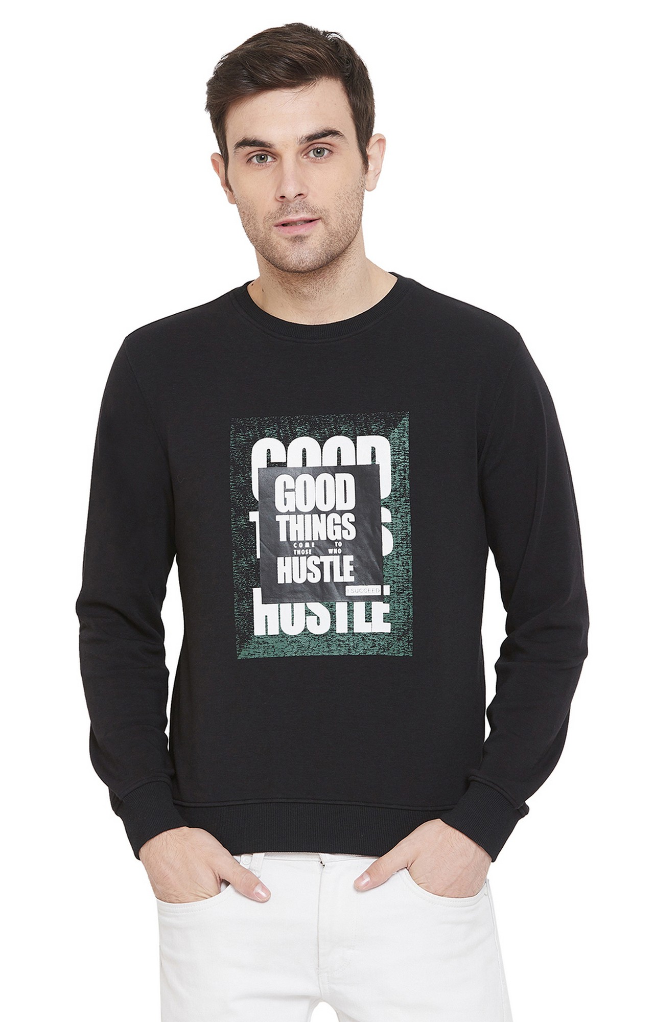 Black Printed Sweatshirts