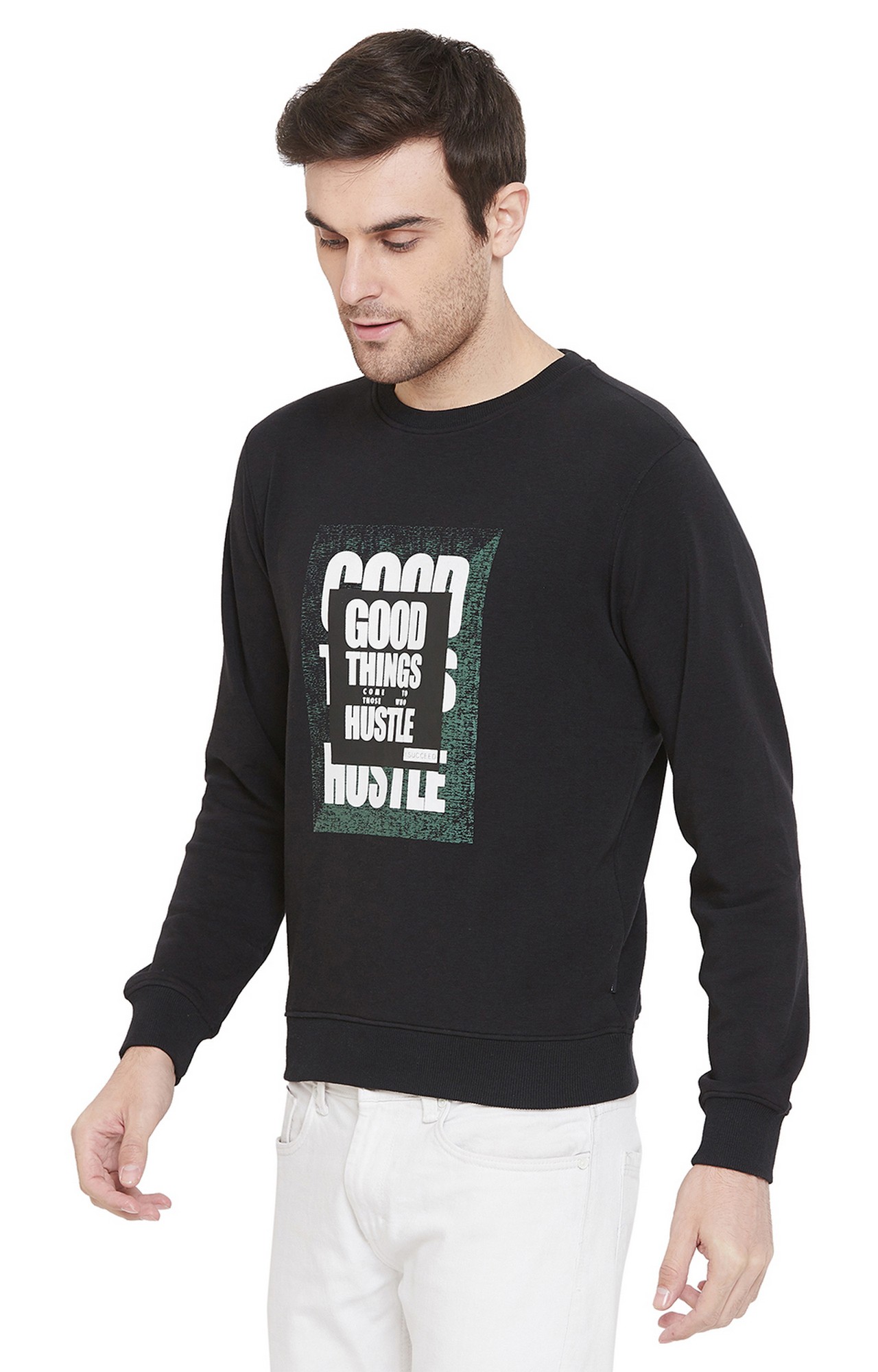 Black Printed Sweatshirts