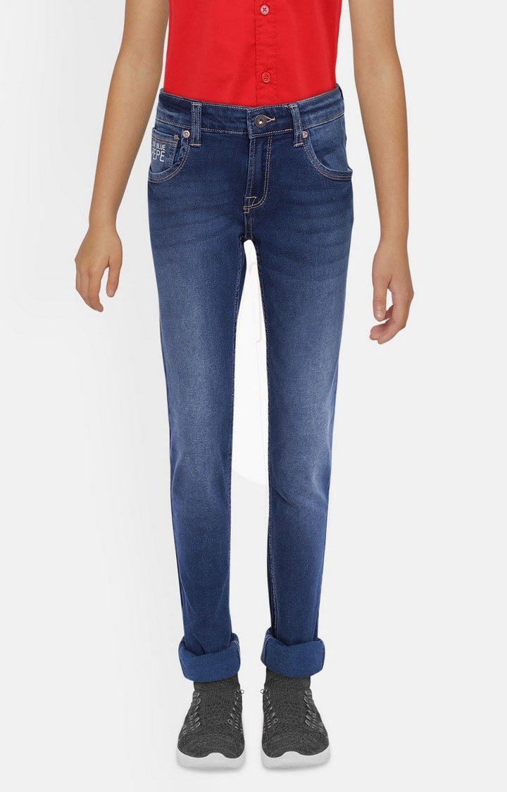 Pepe Jeans | Boys Blue Tapered Jeans 0