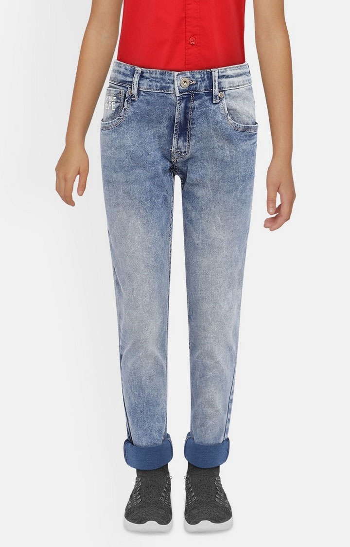 Pepe Jeans | Boys Blue Tapered Jeans 0