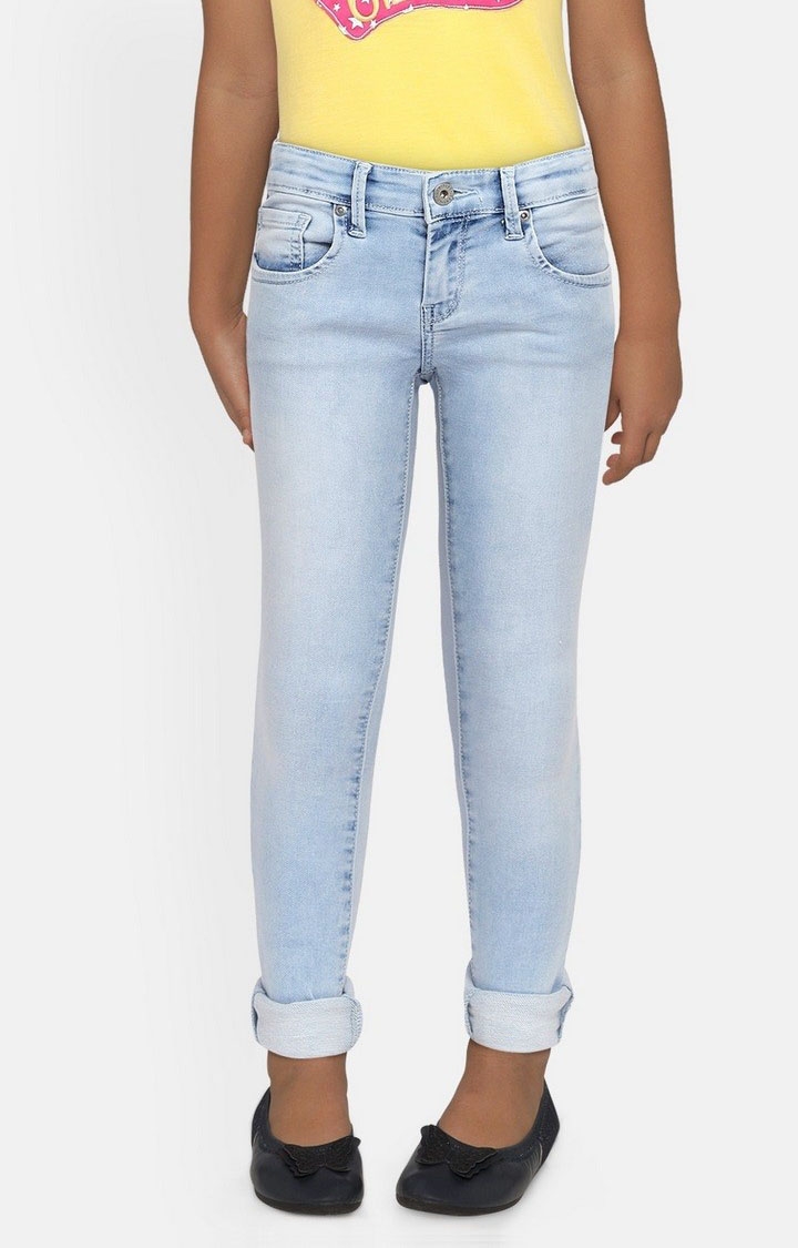Pepe Jeans | Girls Blue Tapered Jeans 0