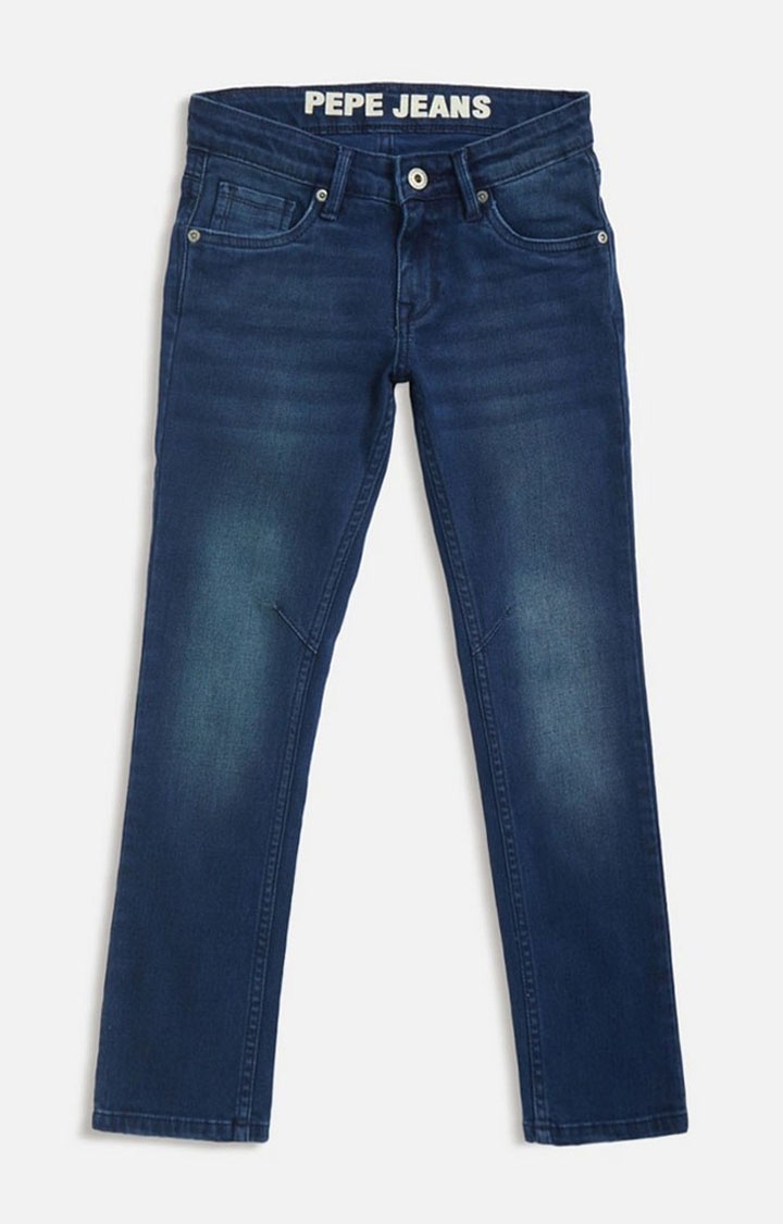 Pepe Jeans | Boys Blue Straight Jeans 0