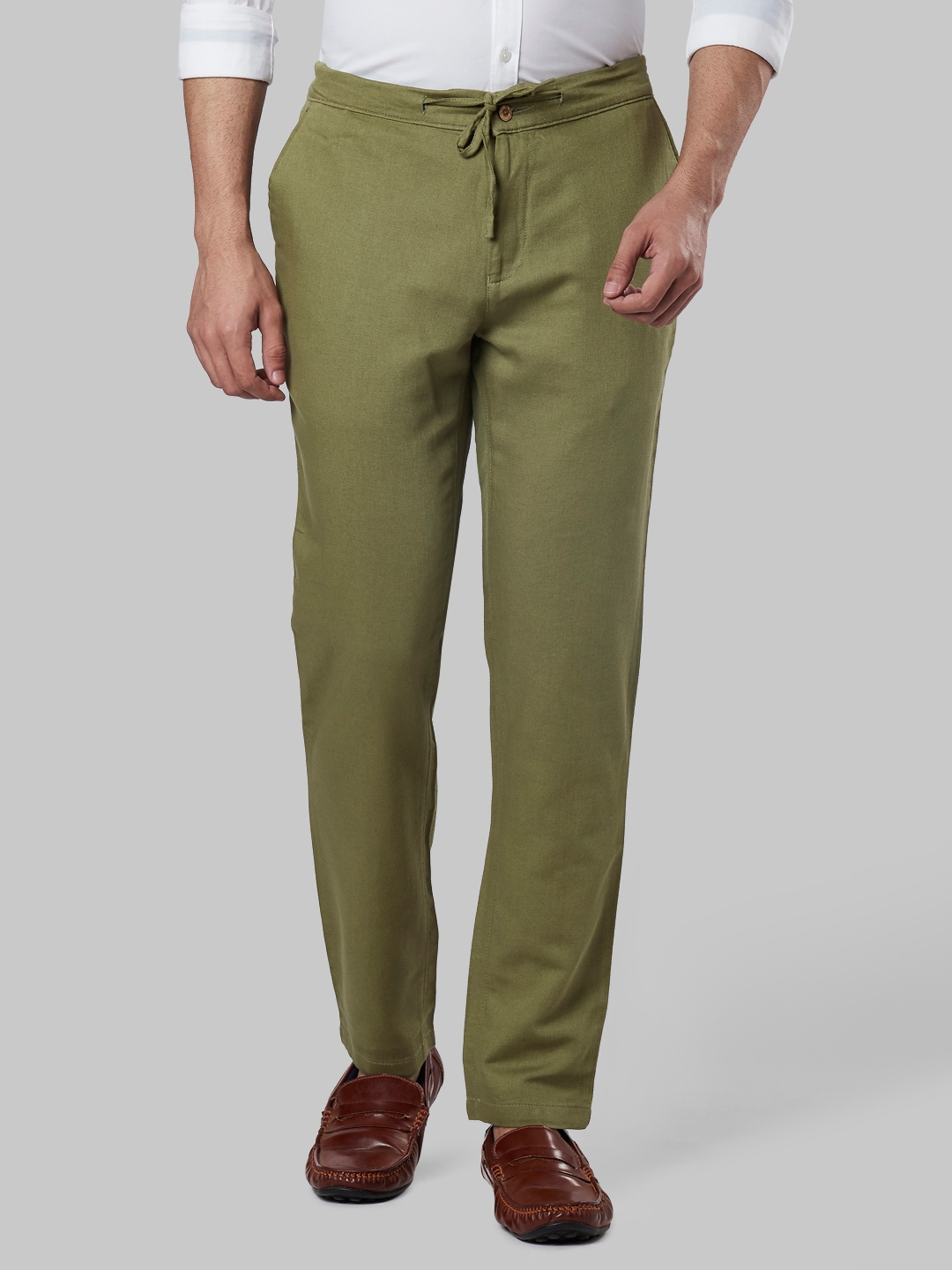 Raymond Italian Fit Green Formal Trouser For Men