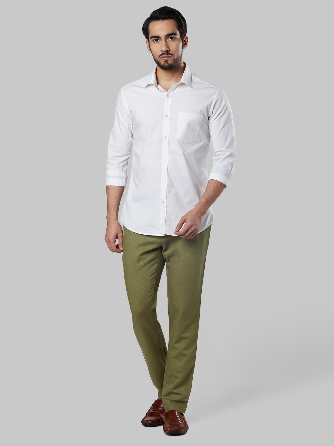 Buy Raymond White Cotton Shirt and Grey Trouser for formal wear JodiPlain-3  Online at Best Prices in India - JioMart.