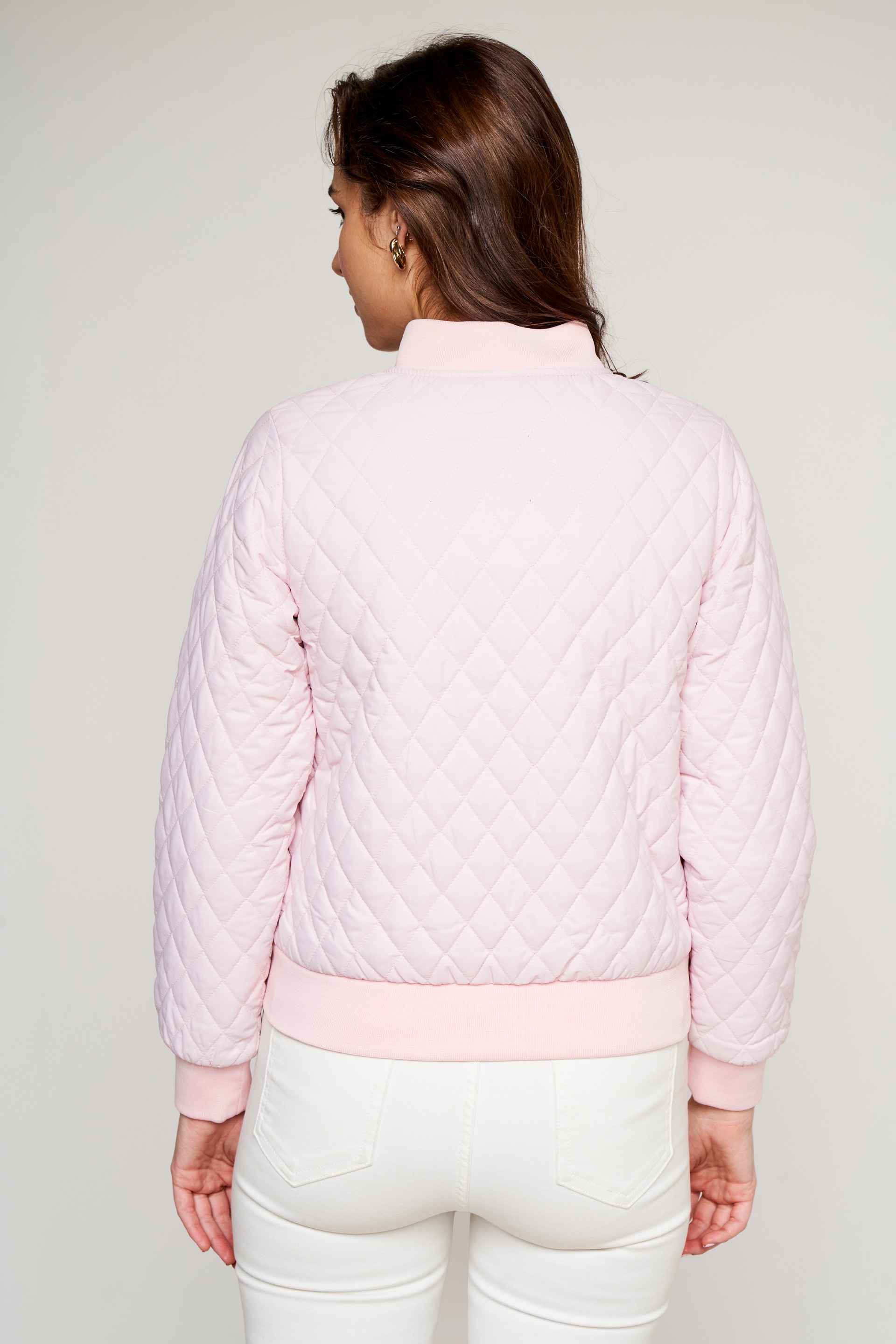 Light Pink Solid Straight Jacket