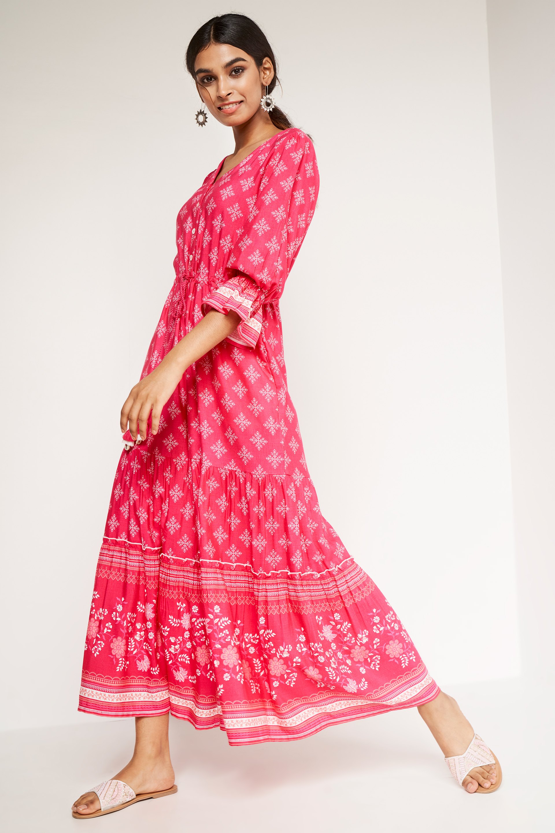 Gd Flared Pink Jump Suit