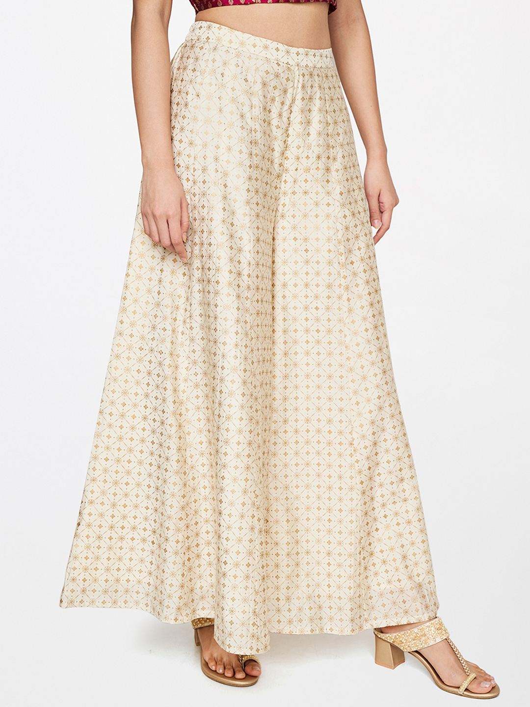 Global Desi Off White Sharara