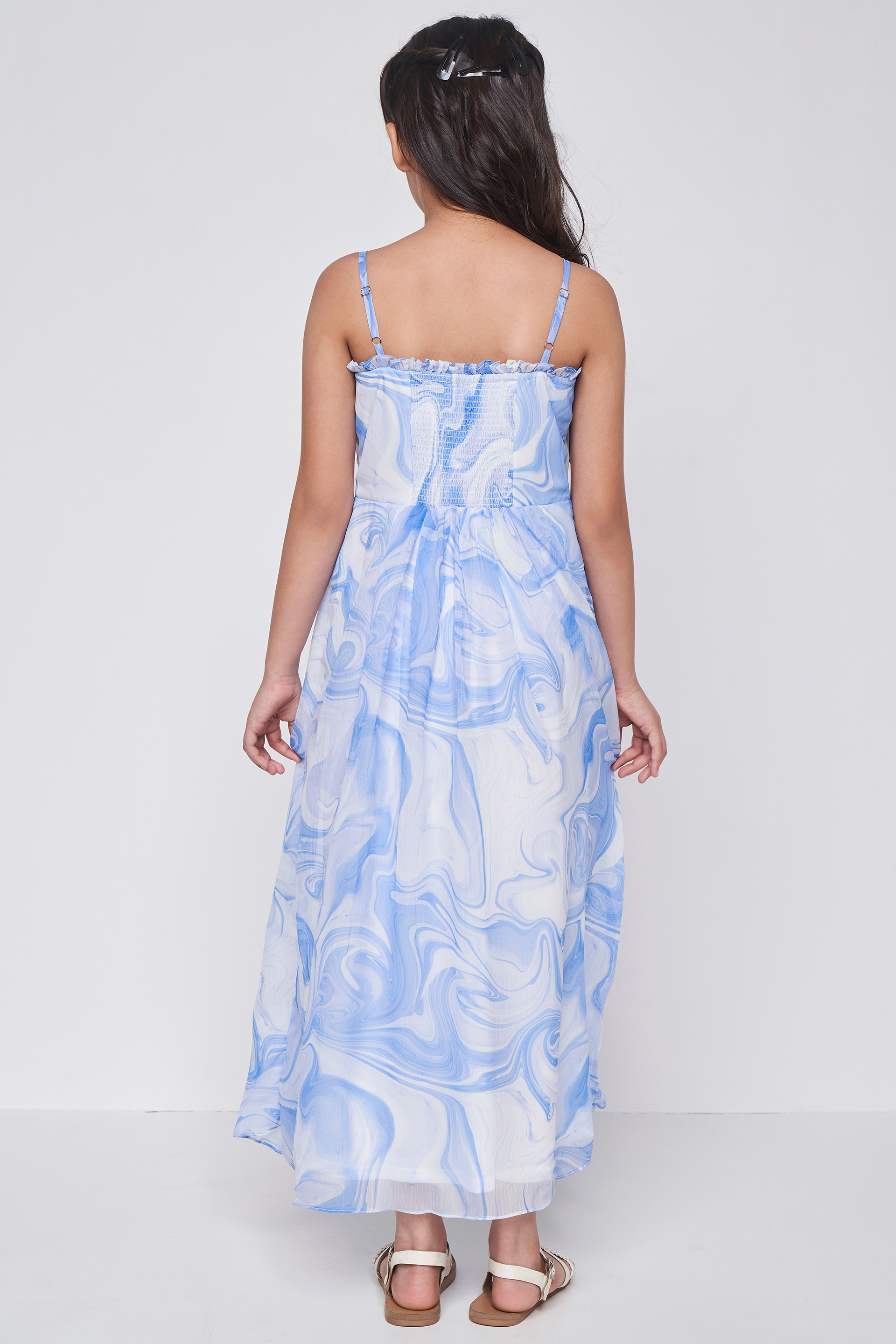AND | AND Girl Flared Wht/Blu Gown 1