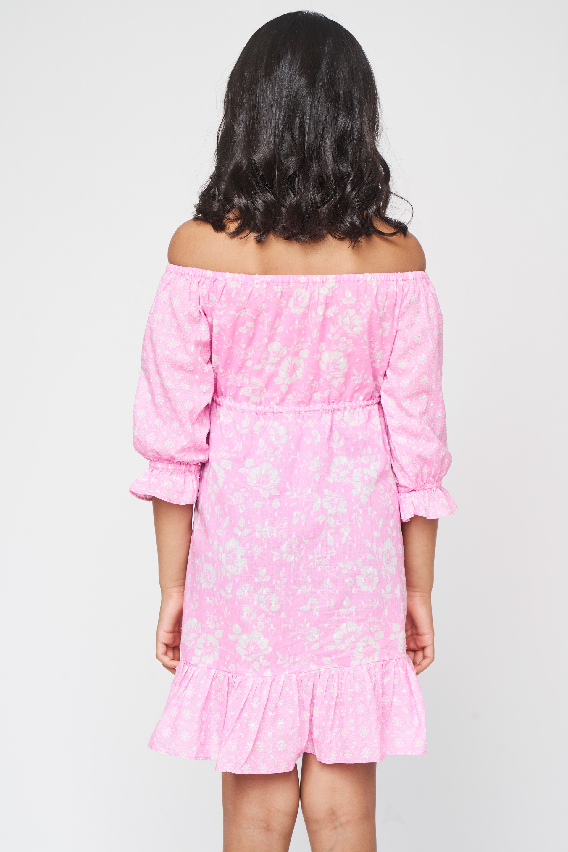 Global Desi | Gd Girl Flounce Pink Dress 1