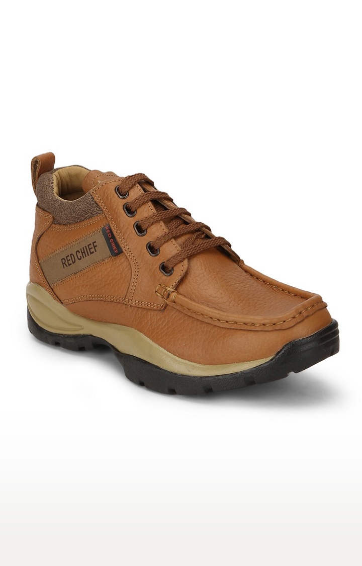 RED CHIEF | Men's Brown Leather Casual Lace-ups 0