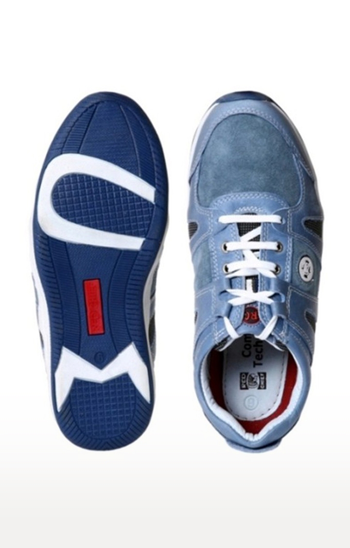 RED CHIEF | Men's Blue Leather Casual Lace-ups 3