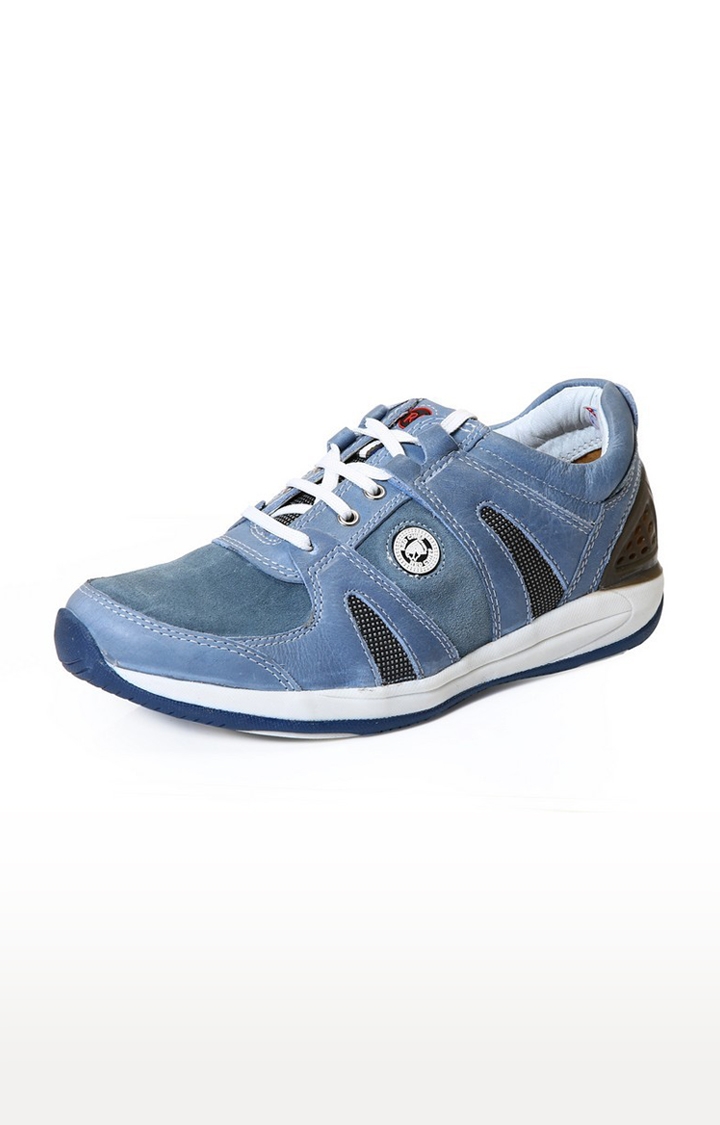 RED CHIEF | Men's Blue Leather Casual Lace-ups 2