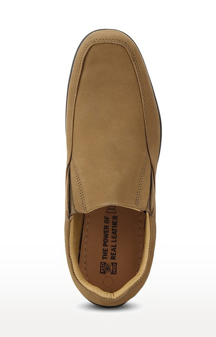 Men's Brown Leather Formal Slip-ons