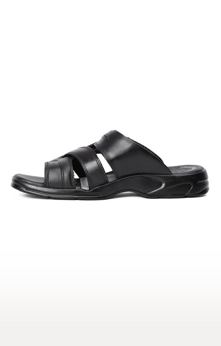RED CHIEF | Men's Black Leather Sandals 0