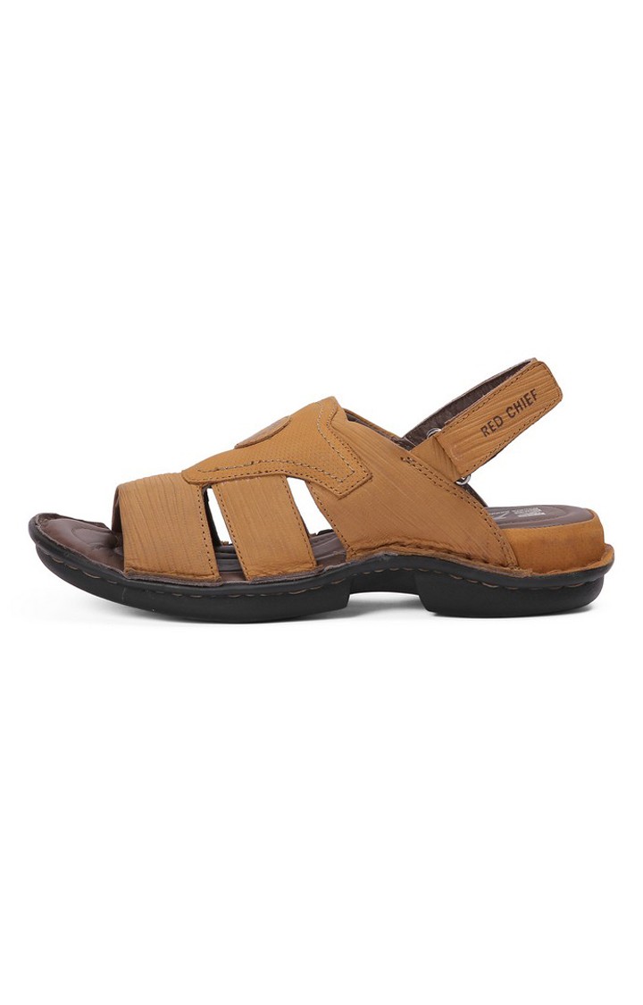 Red Chief Brand Men's RC1086 Leather Casual Sandal (Tan) :: RAJASHOES