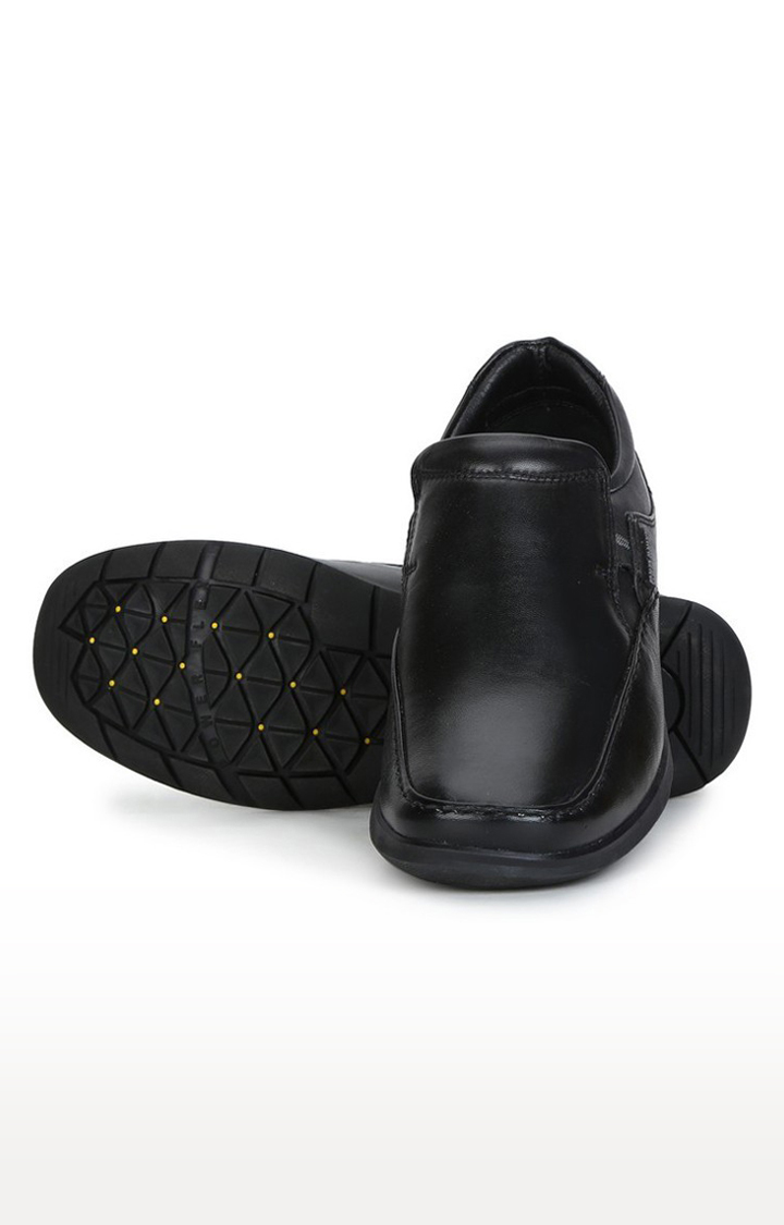 Men's Black Leather Formal Slip-ons