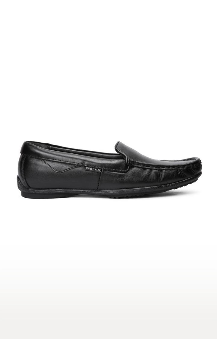 RED CHIEF | Men's Black Leather Formal Slip-ons 1