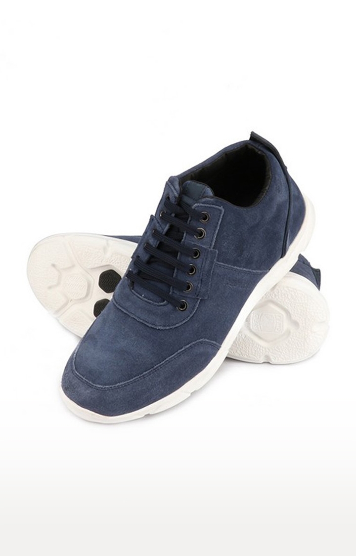 RED CHIEF | Men's Blue Leather Casual Lace-ups 4