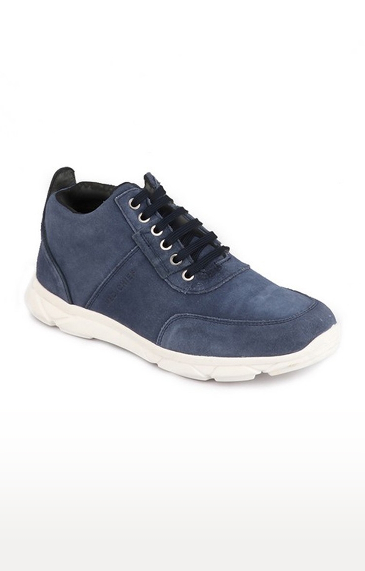 RED CHIEF | Men's Blue Leather Casual Lace-ups 0