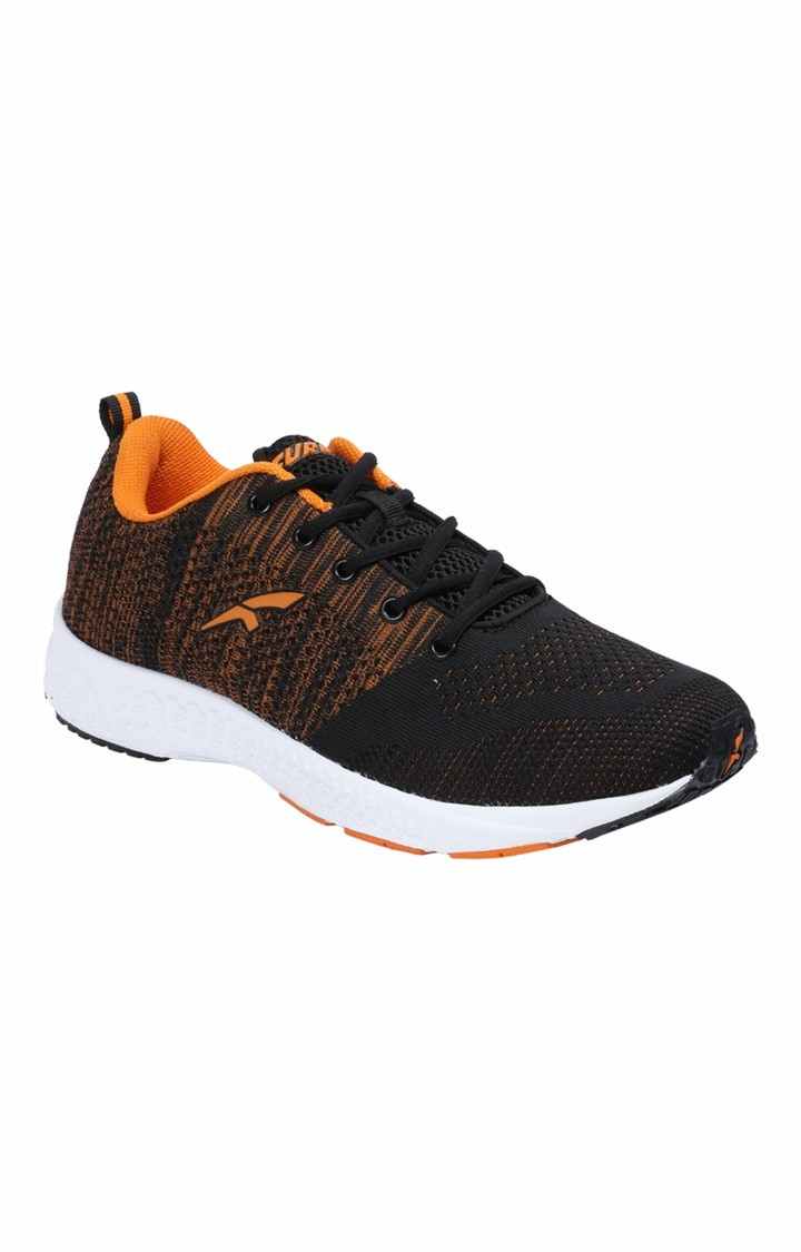 Men's Black and Orange Running Shoes