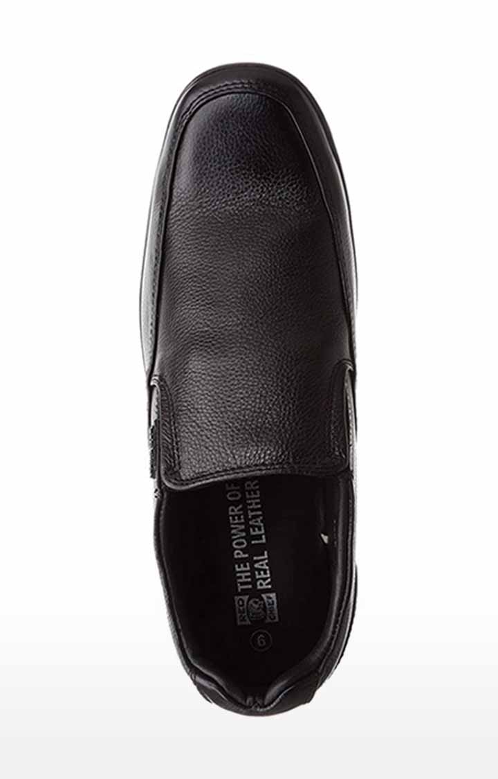 Men's Black Leather Formal Slip-ons