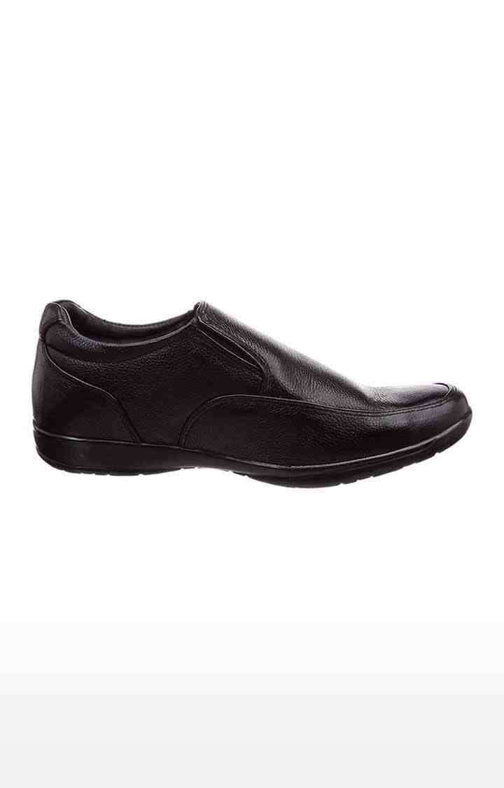 Men's Black Leather Formal Slip-ons