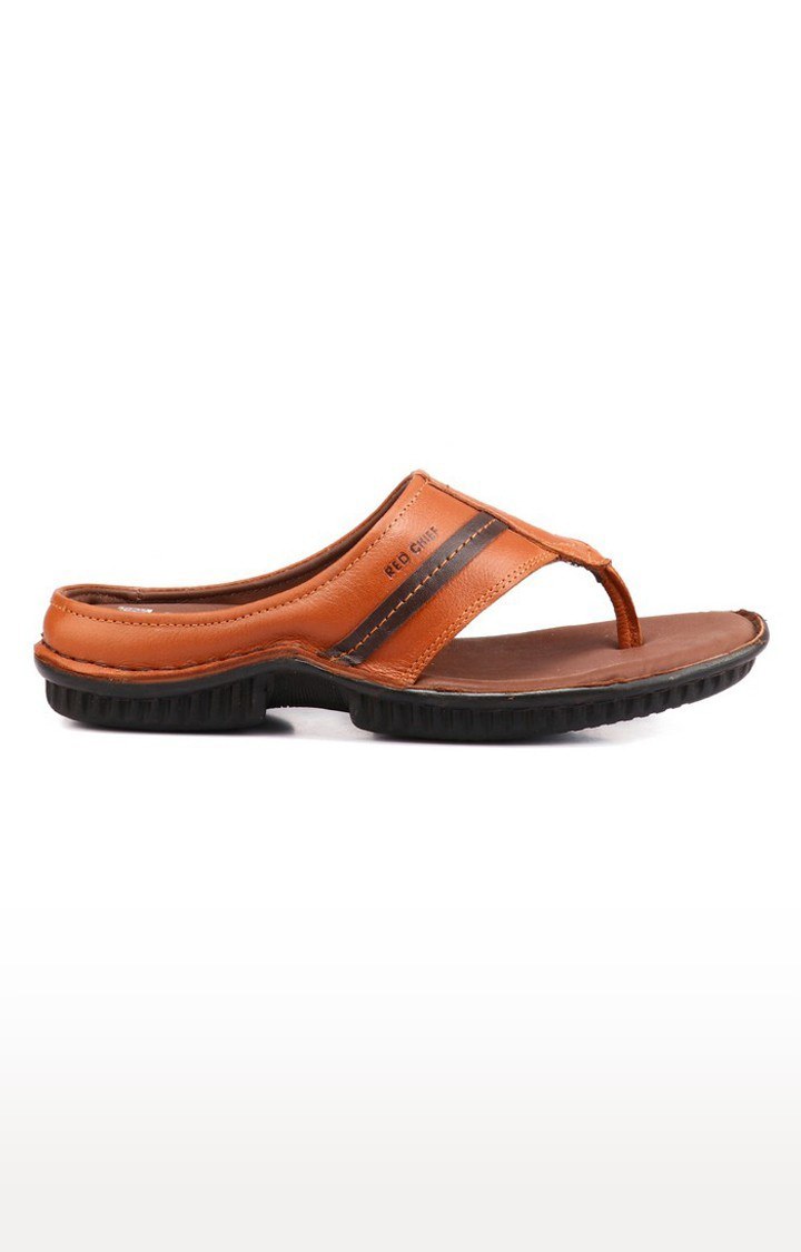Men s Brown Leather Slippers