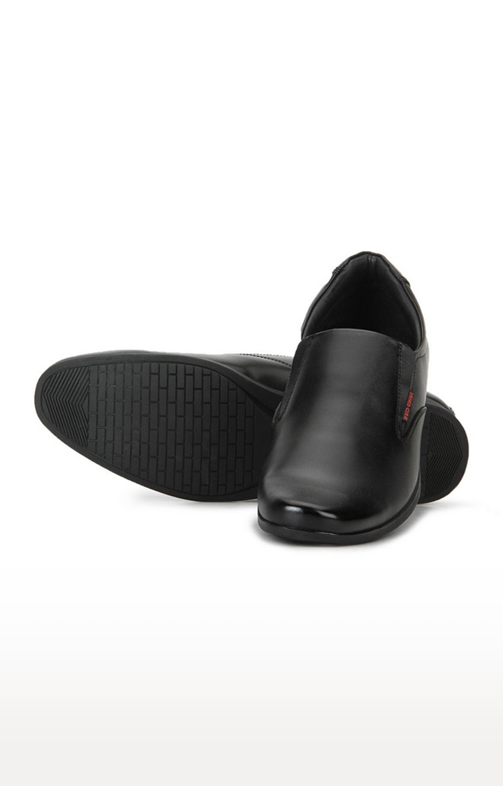 Men's Black Leather Formal Slip-ons