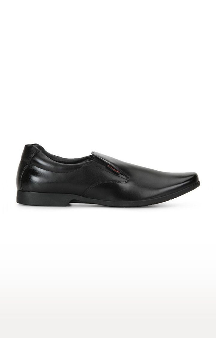 Men's Black Leather Formal Slip-ons