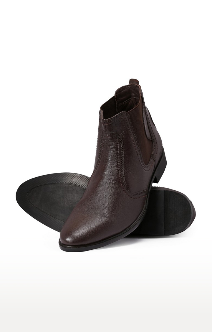 RED CHIEF | Men's Brown Leather Boots 4