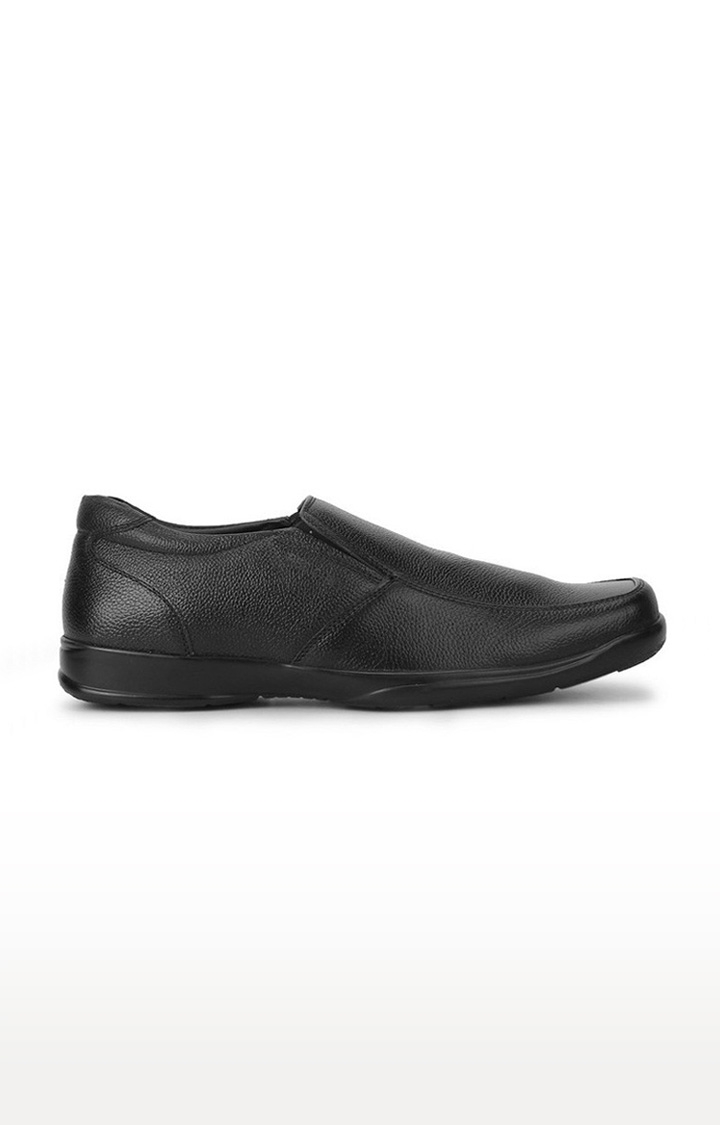 RED CHIEF | Men's Black Leather Formal Slip-ons 1