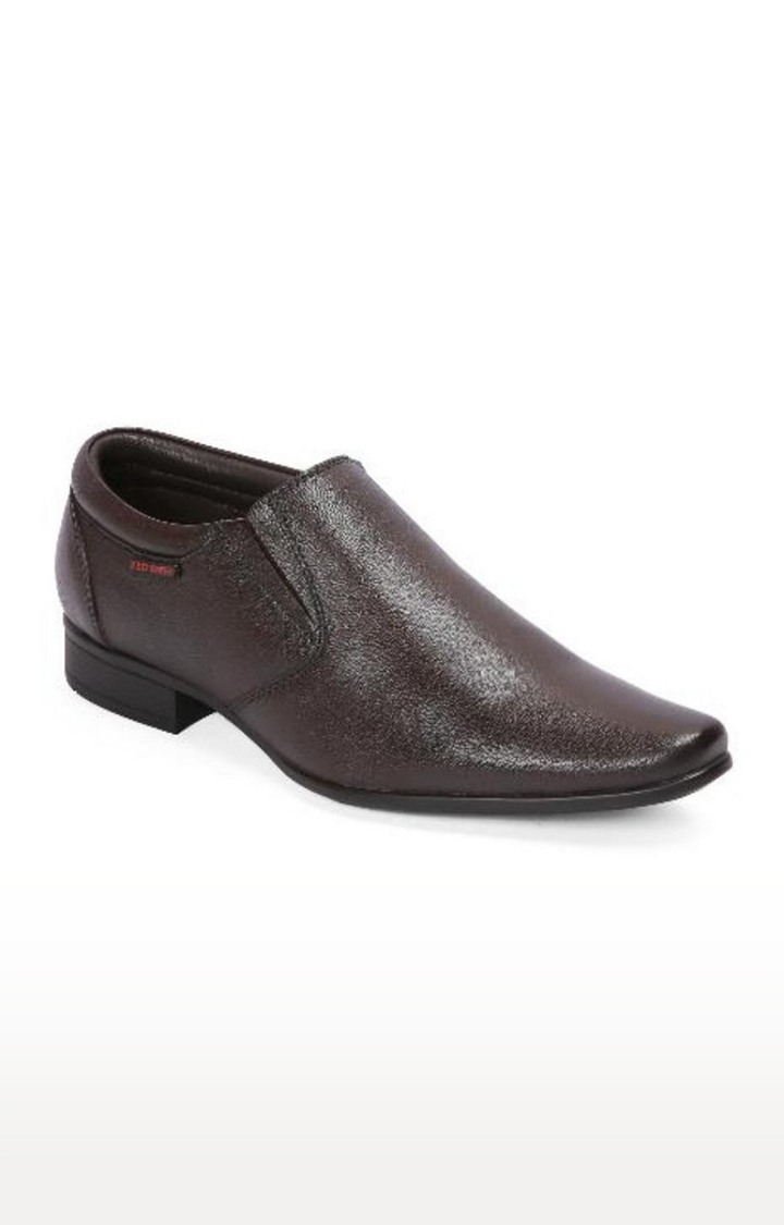 Men's Brown Leather Formal Slip-ons