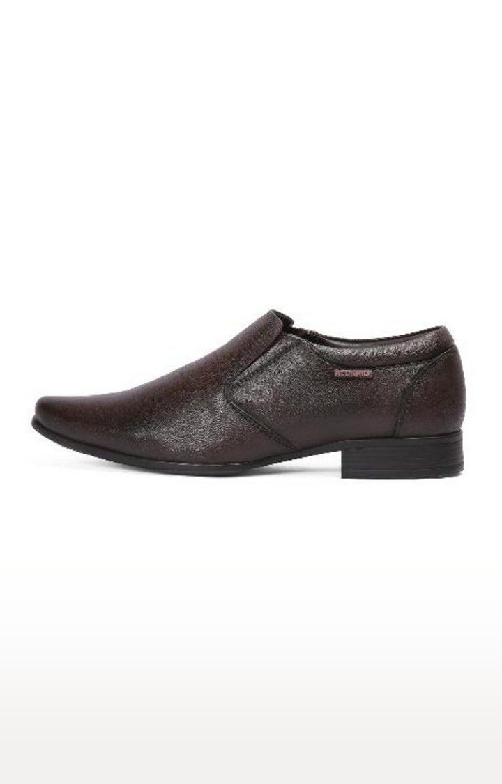 Men's Brown Leather Formal Slip-ons