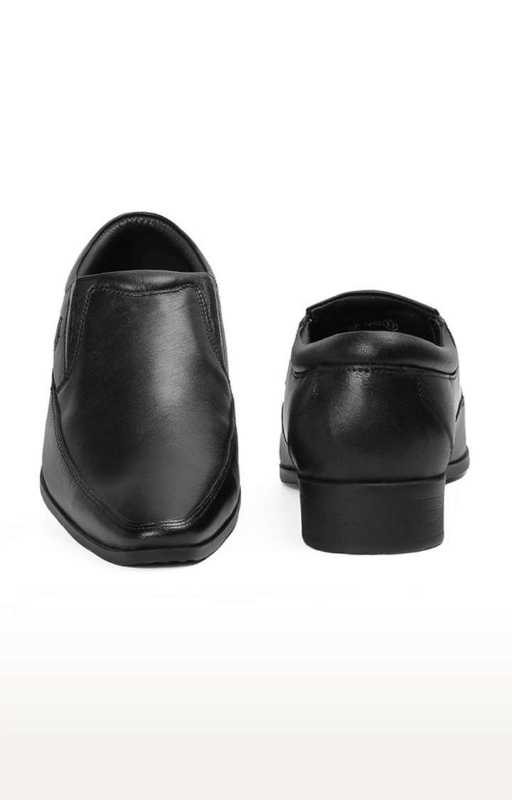 RED CHIEF | Men's Black Leather Formal Slip-ons 3
