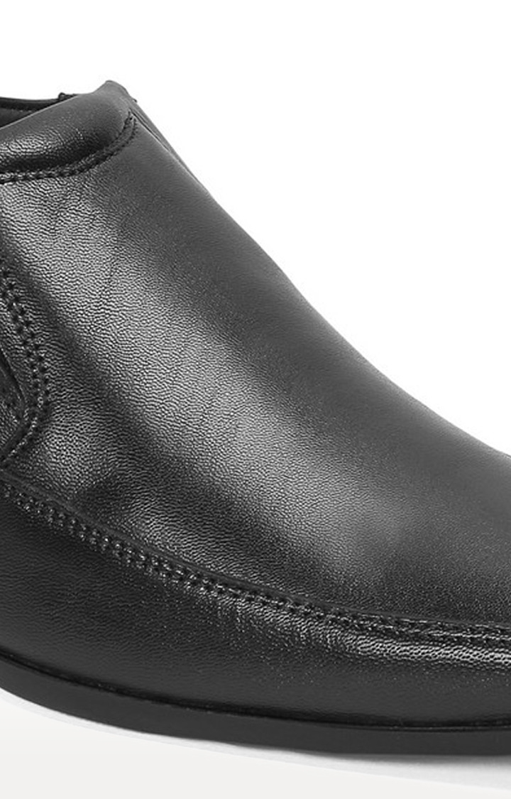 RED CHIEF | Men's Black Leather Formal Slip-ons 6