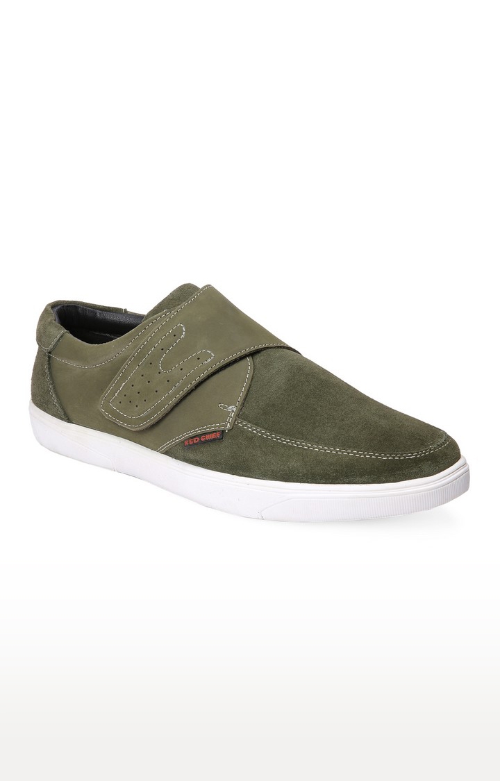 RED CHIEF | Men's Green Leather Sneakers 0