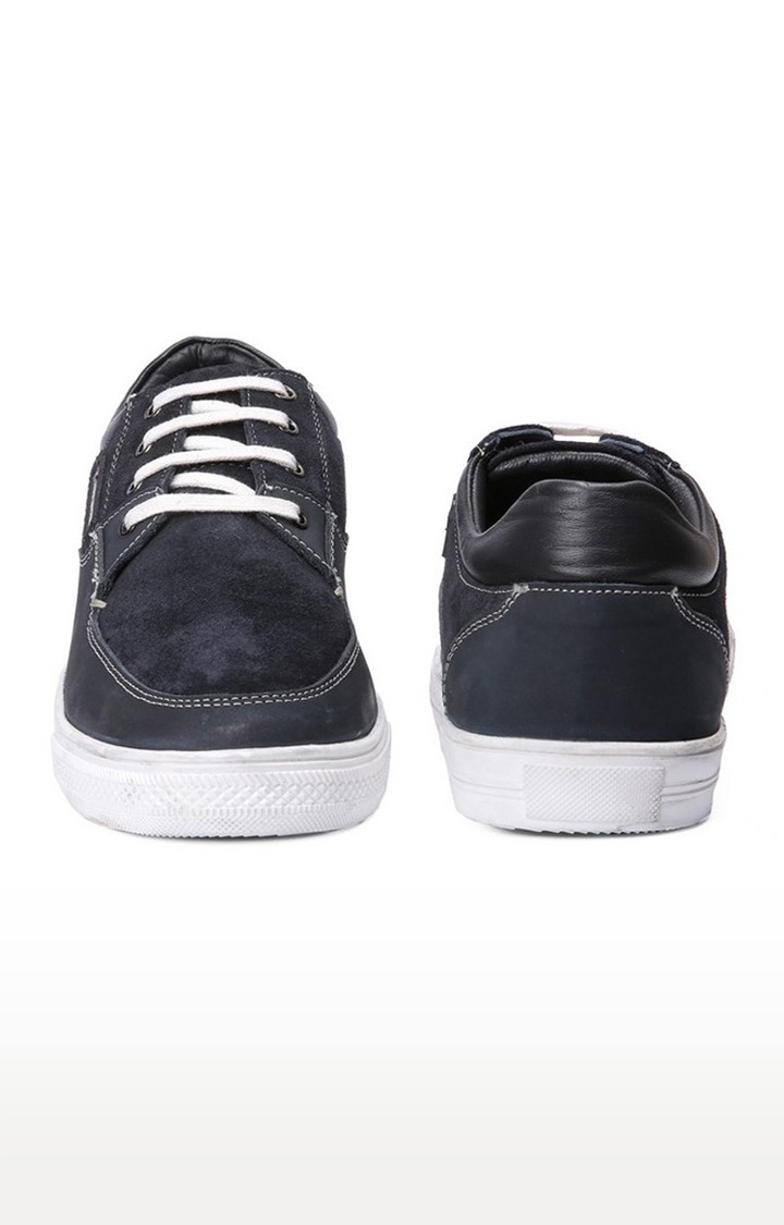 Men's Blue Leather Sneakers