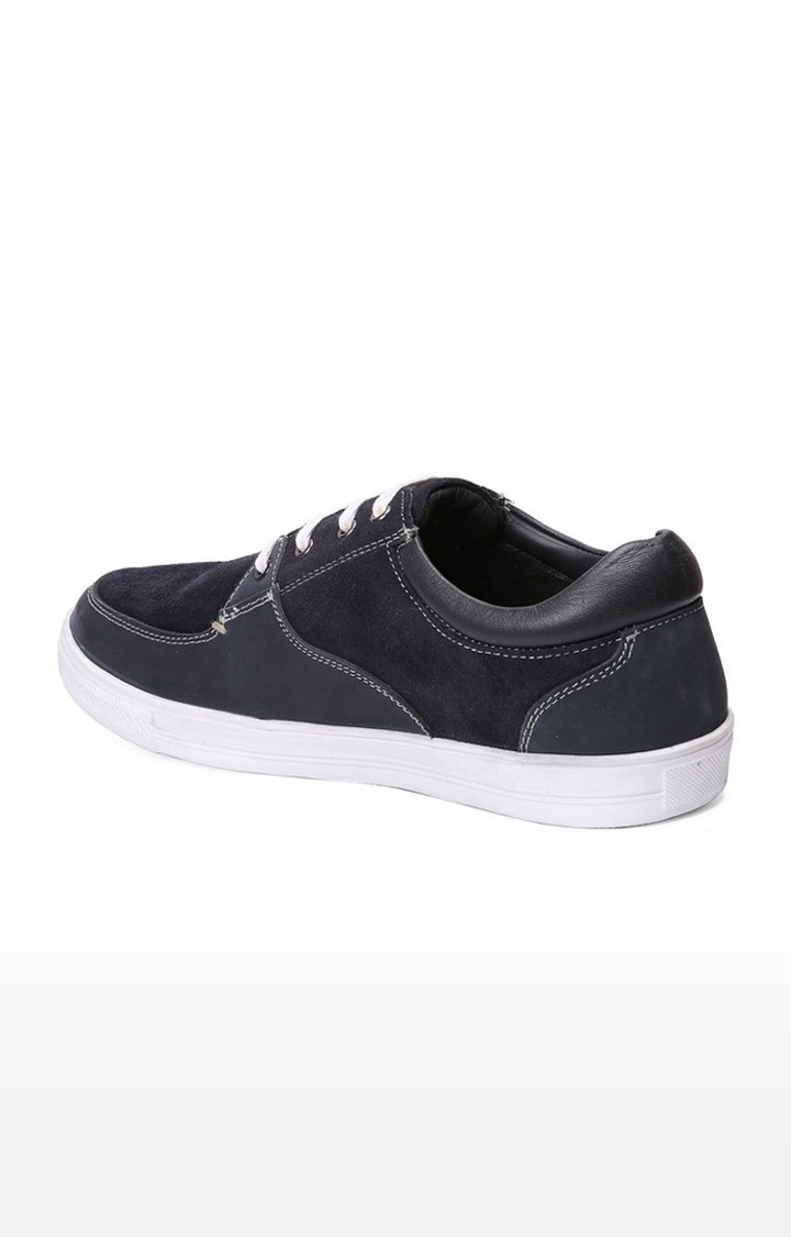 Men's Blue Leather Sneakers