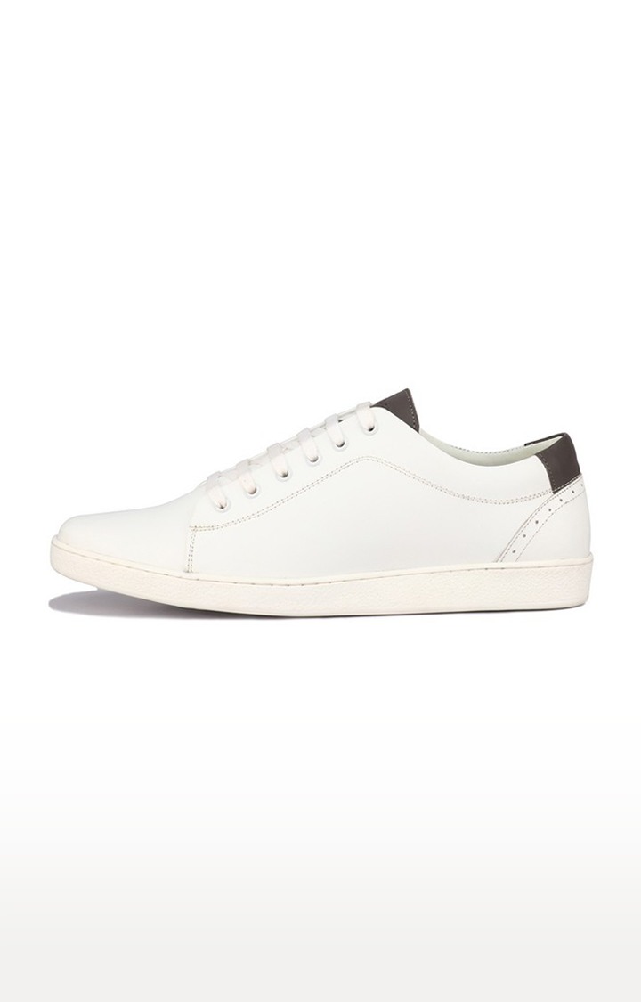 Men's White Leather Sneakers
