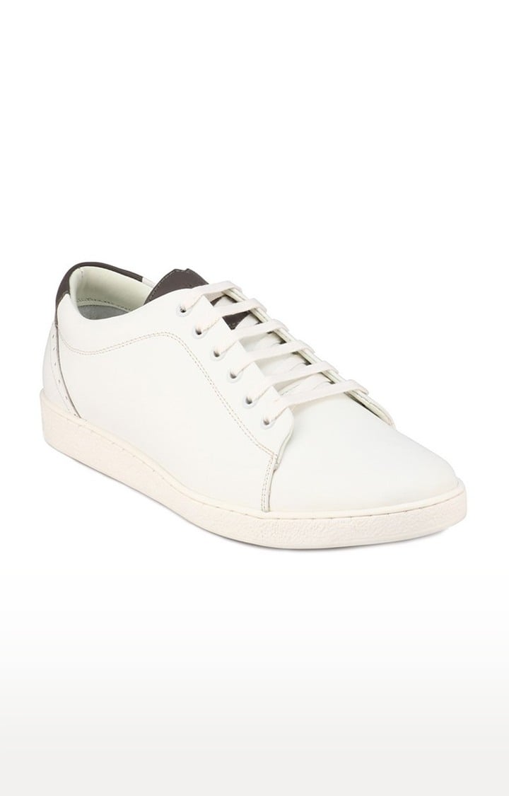 Men's White Leather Sneakers