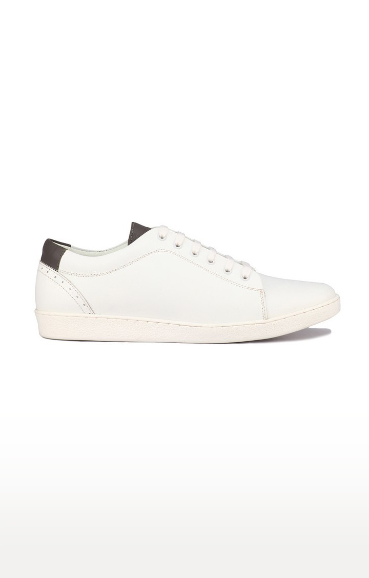 Men's White Leather Sneakers