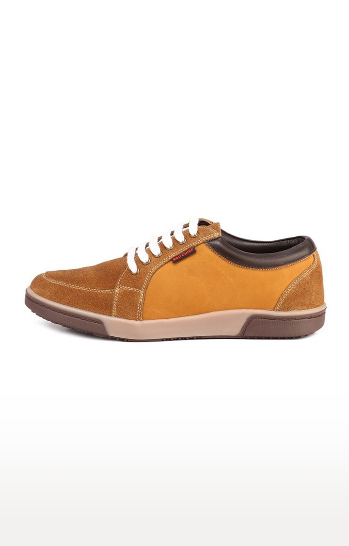 RED CHIEF | Men's Brown Leather Sneakers 2