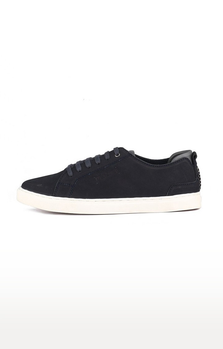 Men's Blue Leather Sneakers